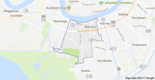 map of Marrero